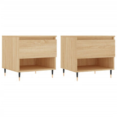 vidaXL Coffee Tables 2 pcs Sonoma Oak 50x46x50 cm Engineered Wood 2