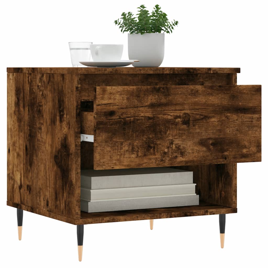 vidaXL Coffee Tables 2 pcs Smoked Oak 50x46x50 cm Engineered Wood 4