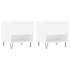 vidaXL Coffee Tables 2 pcs White 50x46x50 cm Engineered Wood 2