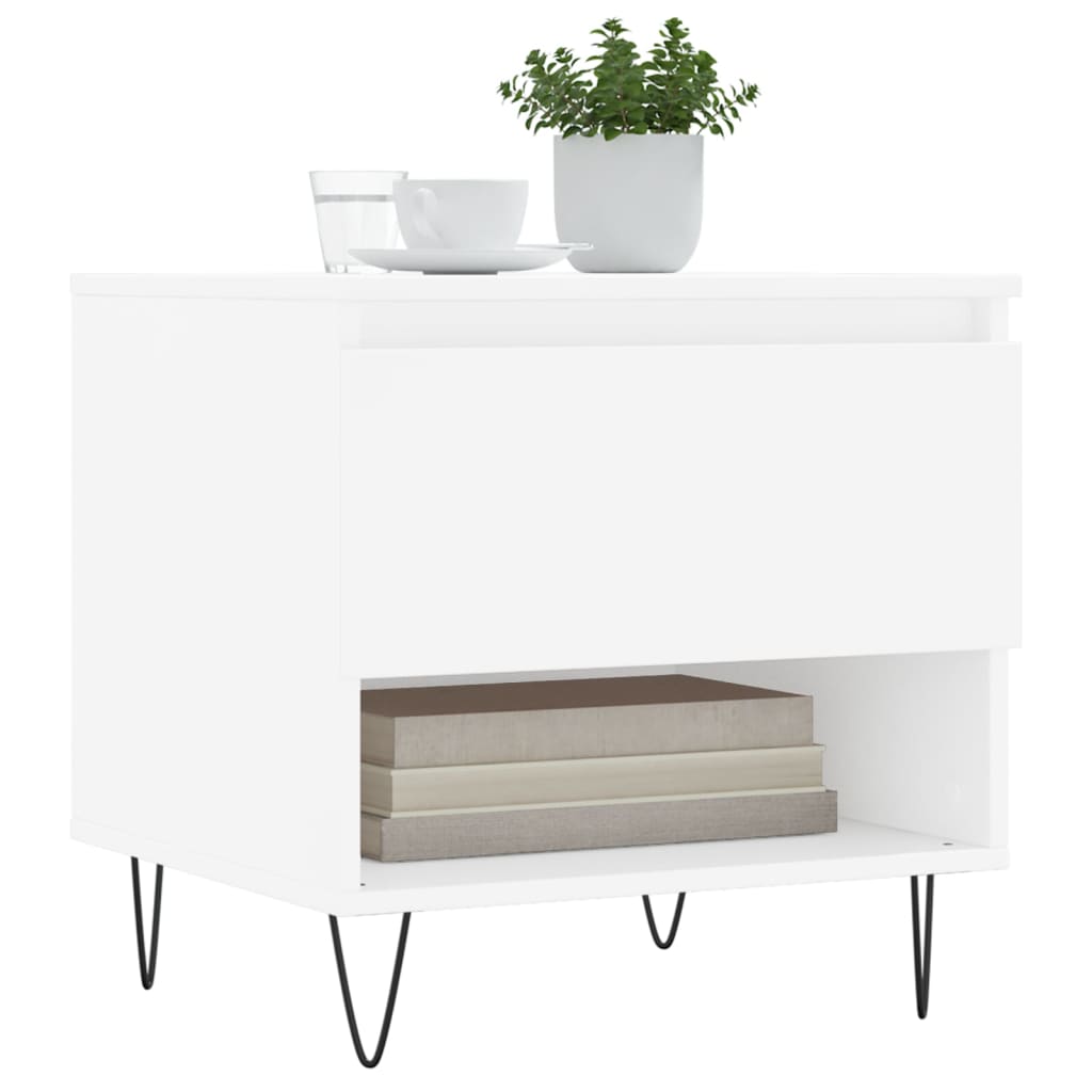 vidaXL Coffee Tables 2 pcs White 50x46x50 cm Engineered Wood 3