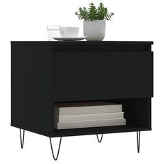 vidaXL Coffee Tables 2 pcs Black 50x46x50 cm Engineered Wood 3