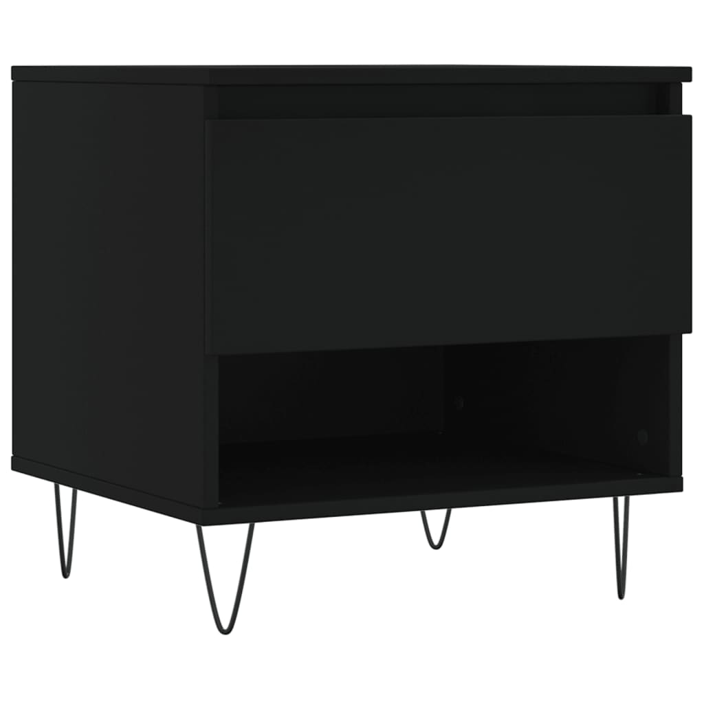 vidaXL Coffee Tables 2 pcs Black 50x46x50 cm Engineered Wood 5