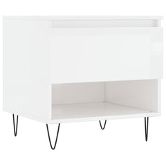 vidaXL Coffee Tables 2 pcs High Gloss White 50x46x50 cm Engineered Wood 5
