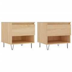 vidaXL Coffee Tables 2 pcs Sonoma Oak 50x46x50 cm Engineered Wood 2