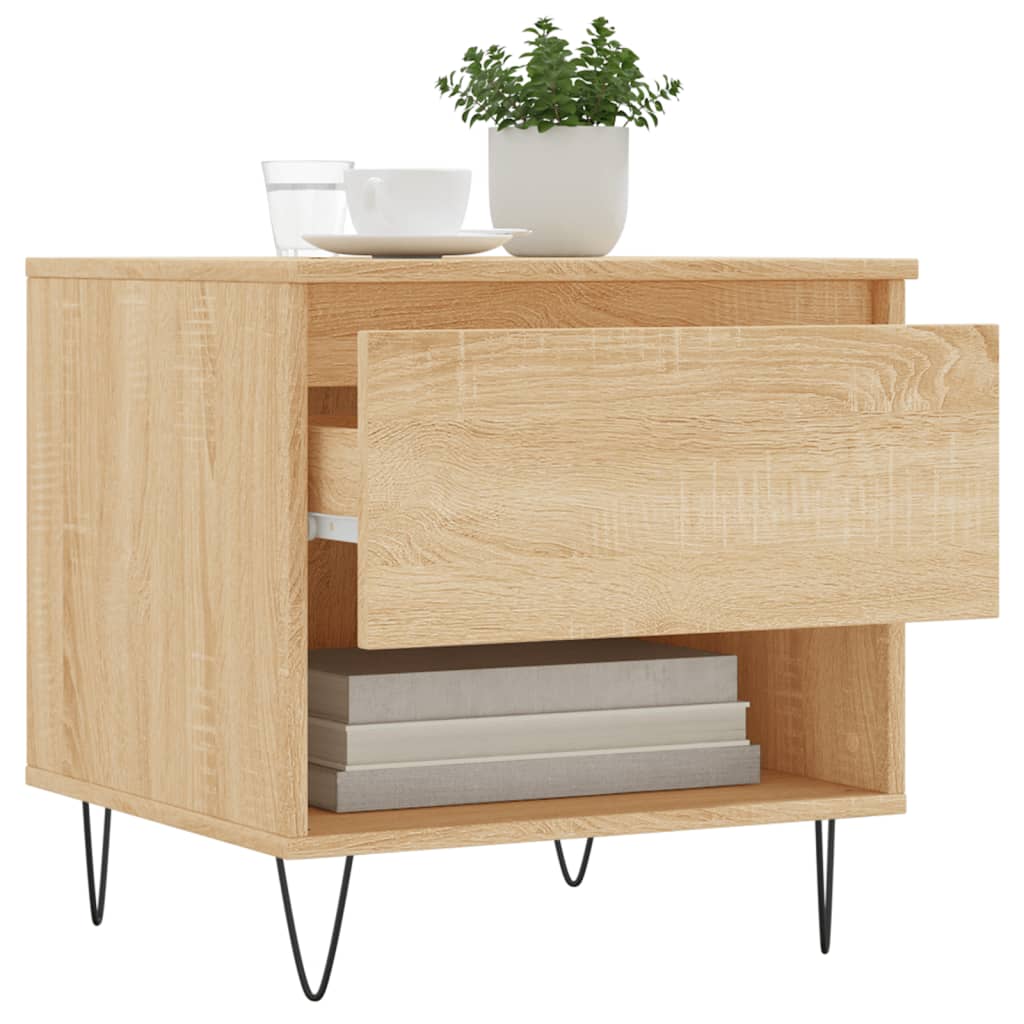 vidaXL Coffee Tables 2 pcs Sonoma Oak 50x46x50 cm Engineered Wood 4