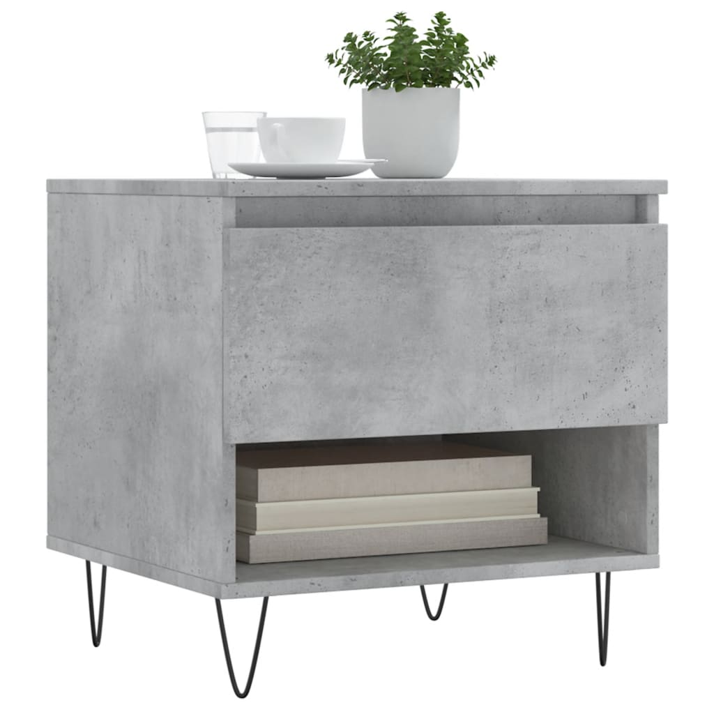 vidaXL Coffee Tables 2 pcs Concrete Grey 50x46x50 cm Engineered Wood 3