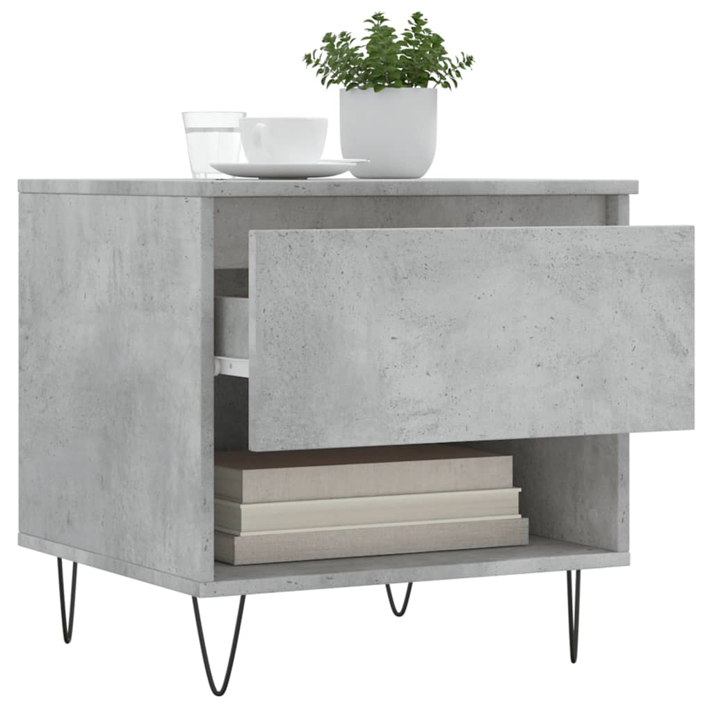vidaXL Coffee Tables 2 pcs Concrete Grey 50x46x50 cm Engineered Wood 4