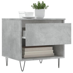 vidaXL Coffee Tables 2 pcs Concrete Grey 50x46x50 cm Engineered Wood 4