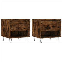 vidaXL Coffee Tables 2 pcs Smoked Oak 50x46x50 cm Engineered Wood 2