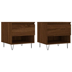 vidaXL Coffee Tables 2 pcs Brown Oak 50x46x50 cm Engineered Wood 2