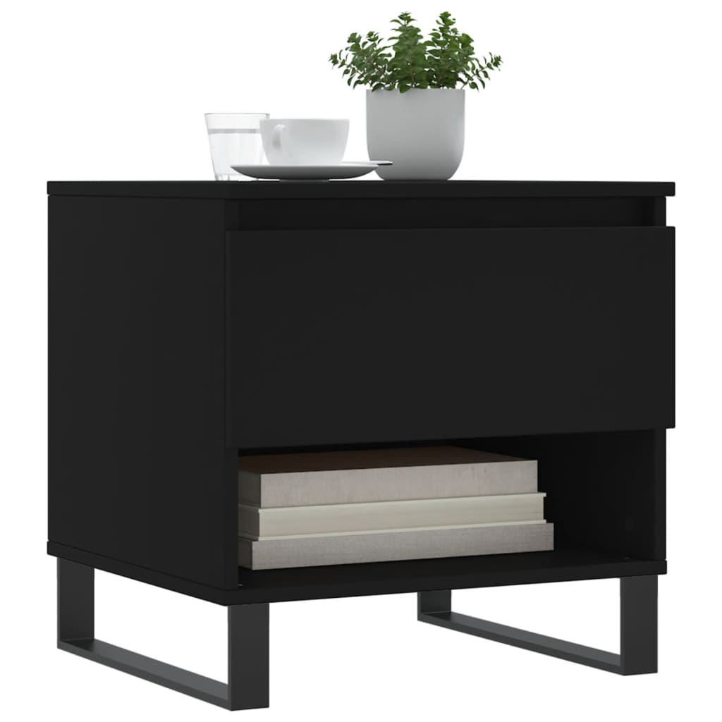 vidaXL Coffee Table Black 50x46x50 cm Engineered Wood 3
