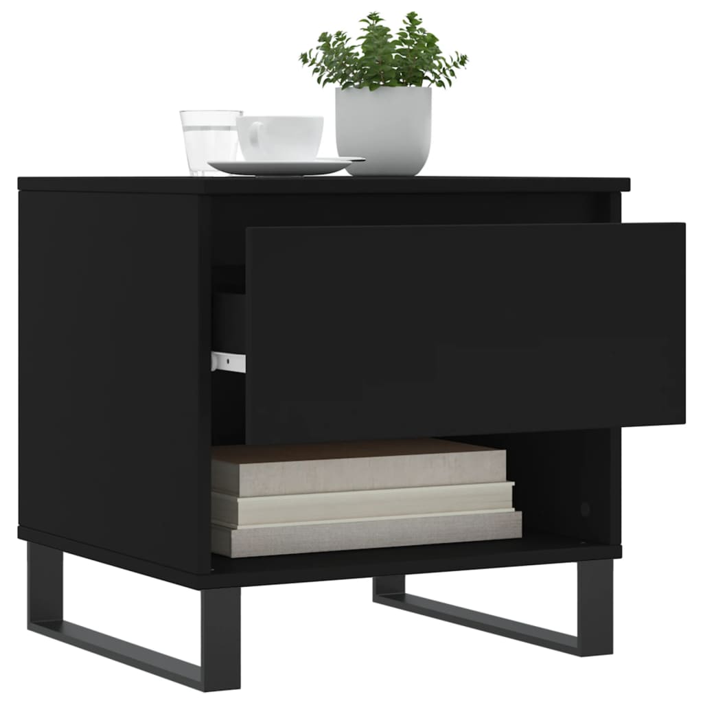 vidaXL Coffee Table Black 50x46x50 cm Engineered Wood 4