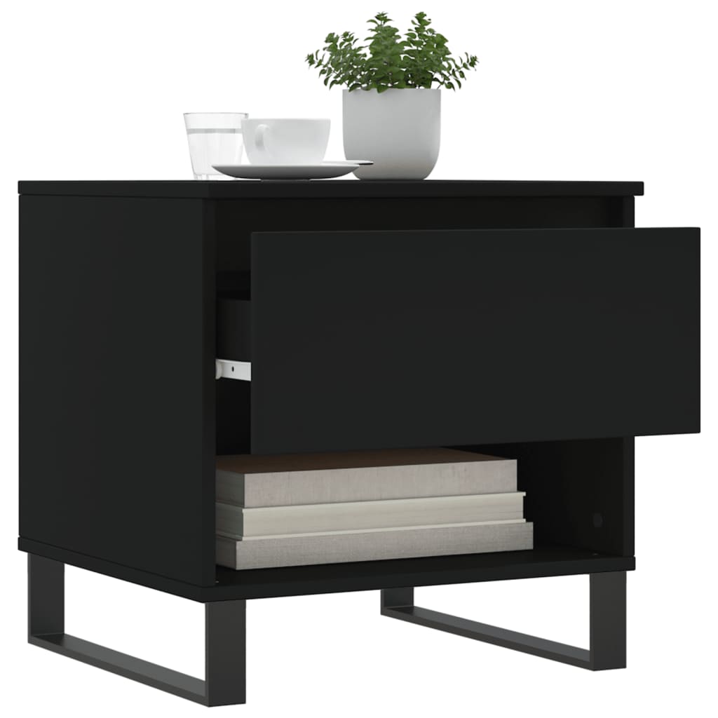 vidaXL Coffee Tables 2 pcs Black 50x46x50 cm Engineered Wood 4
