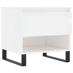 vidaXL Coffee Tables 2 pcs High Gloss White 50x46x50 cm Engineered Wood 5