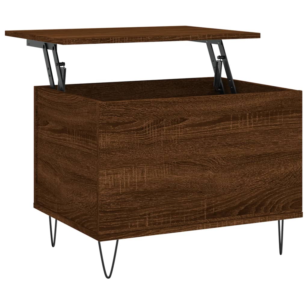 vidaXL Coffee Table Brown Oak 60x44.5x45 cm Engineered Wood 2