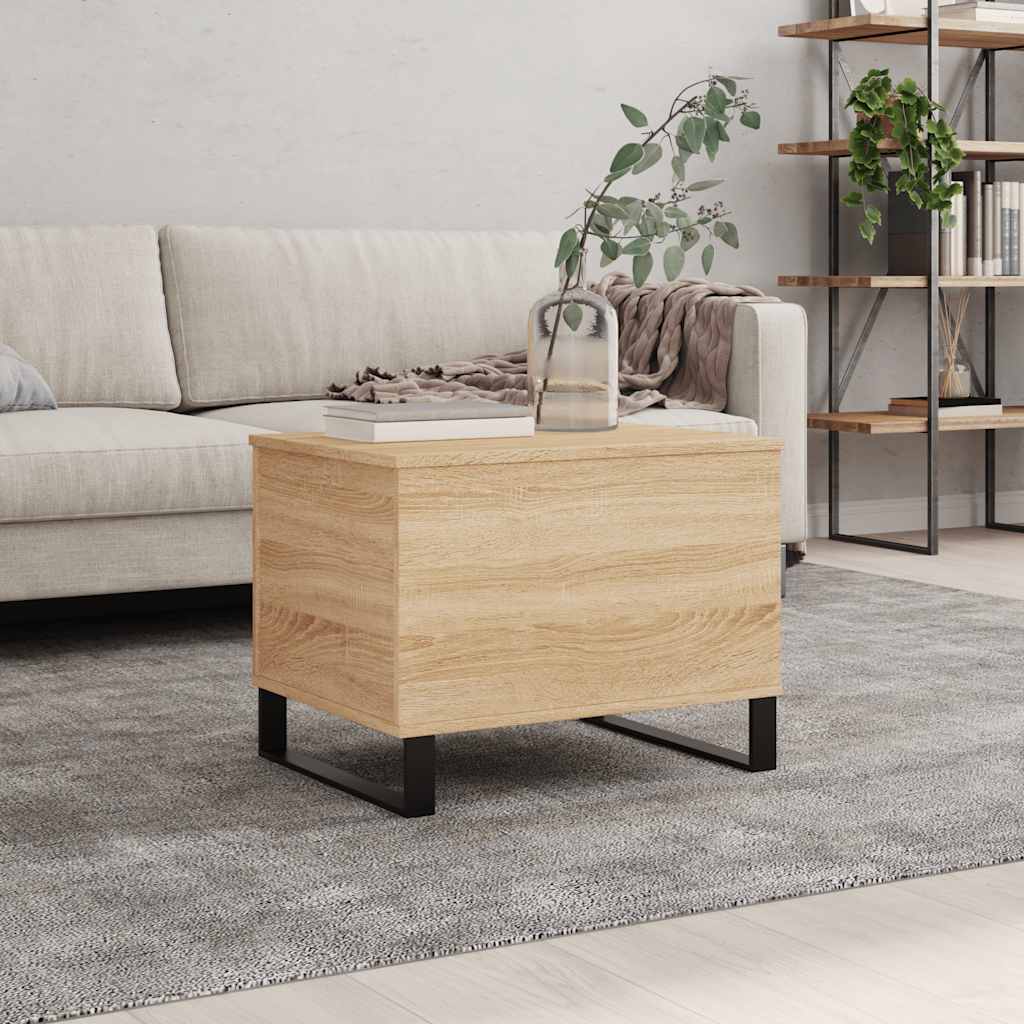 vidaXL Coffee Table Sonoma Oak 60x44.5x45 cm Engineered Wood 1