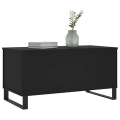 vidaXL Coffee Table Black 90x44.5x45 cm Engineered Wood 4