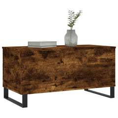 vidaXL Coffee Table Smoked Oak 90x44.5x45 cm Engineered Wood 4