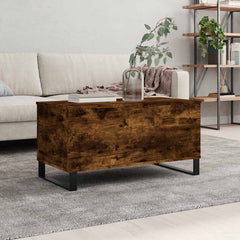 vidaXL Coffee Table Smoked Oak 90x44.5x45 cm Engineered Wood 1