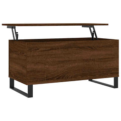 vidaXL Coffee Table Brown Oak 90x44.5x45 cm Engineered Wood 2