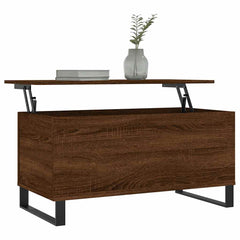 vidaXL Coffee Table Brown Oak 90x44.5x45 cm Engineered Wood 3