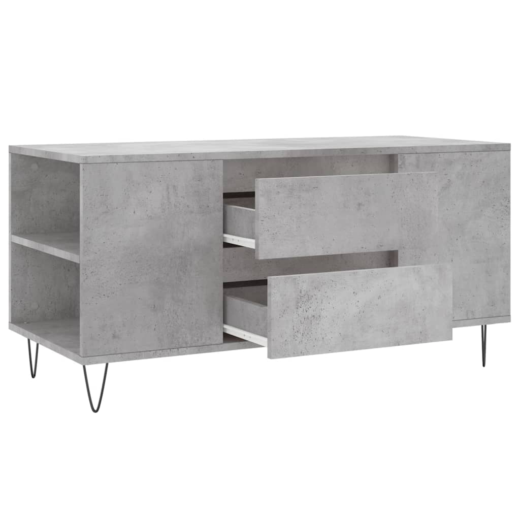 vidaXL Coffee Table Concrete Grey 102x44.5x50 cm Engineered Wood 6