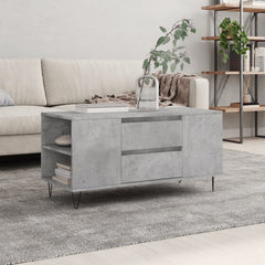 vidaXL Coffee Table Concrete Grey 102x44.5x50 cm Engineered Wood 1