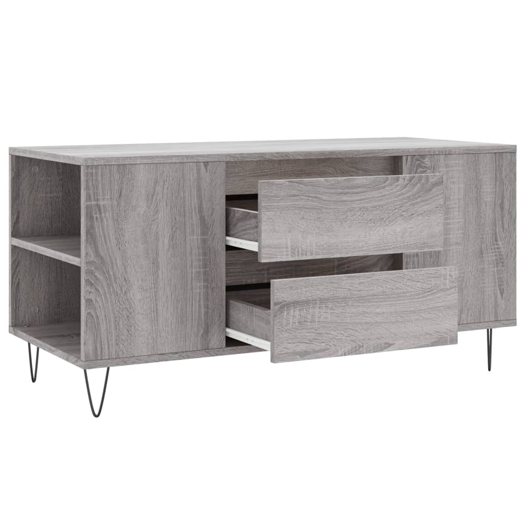 vidaXL Coffee Table Grey Sonoma 102x44.5x50 cm Engineered Wood 6
