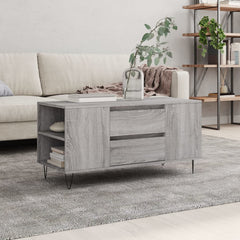 vidaXL Coffee Table Grey Sonoma 102x44.5x50 cm Engineered Wood 1