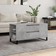 Coffee Table 102x44,5x50 cm Engineered Wood Concrete grey