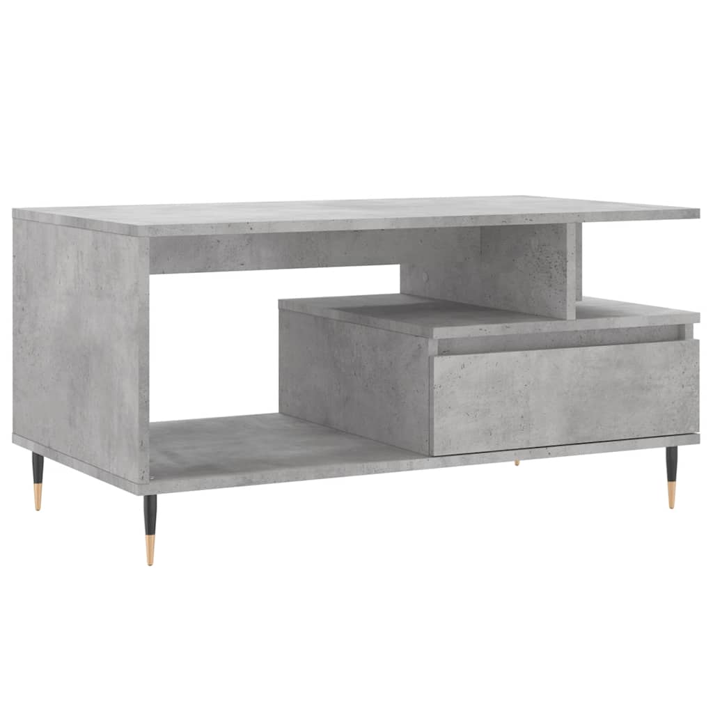 vidaXL Coffee Table Concrete Grey 90x49x45 cm Engineered Wood 2
