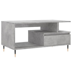 vidaXL Coffee Table Concrete Grey 90x49x45 cm Engineered Wood 2