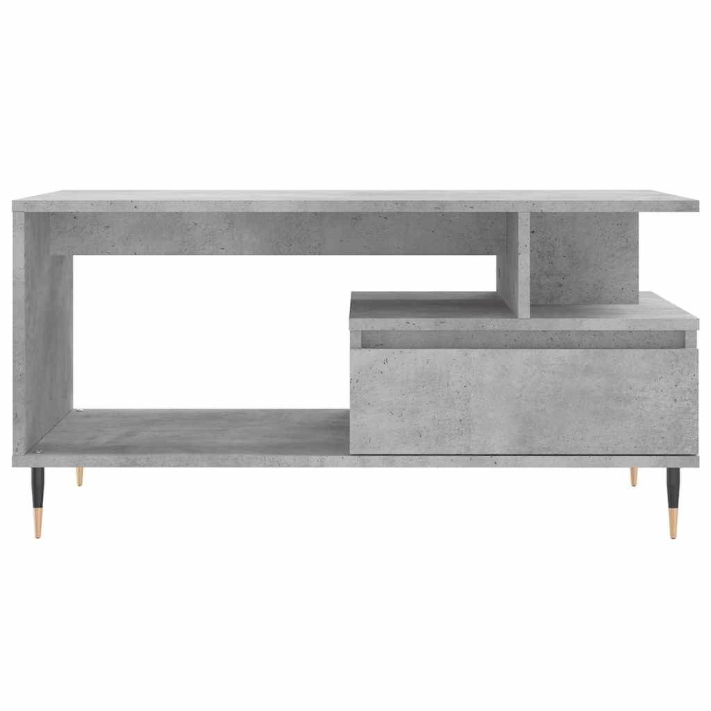 vidaXL Coffee Table Concrete Grey 90x49x45 cm Engineered Wood 5