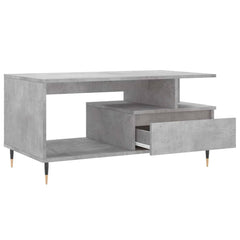 vidaXL Coffee Table Concrete Grey 90x49x45 cm Engineered Wood 6