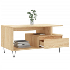 vidaXL Coffee Table Sonoma Oak 90x49x45 cm Engineered Wood 4