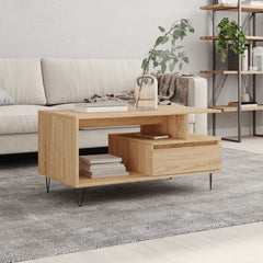vidaXL Coffee Table Sonoma Oak 90x49x45 cm Engineered Wood 1