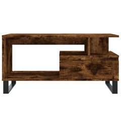 vidaXL Coffee Table Smoked Oak 90x49x45 cm Engineered Wood 5
