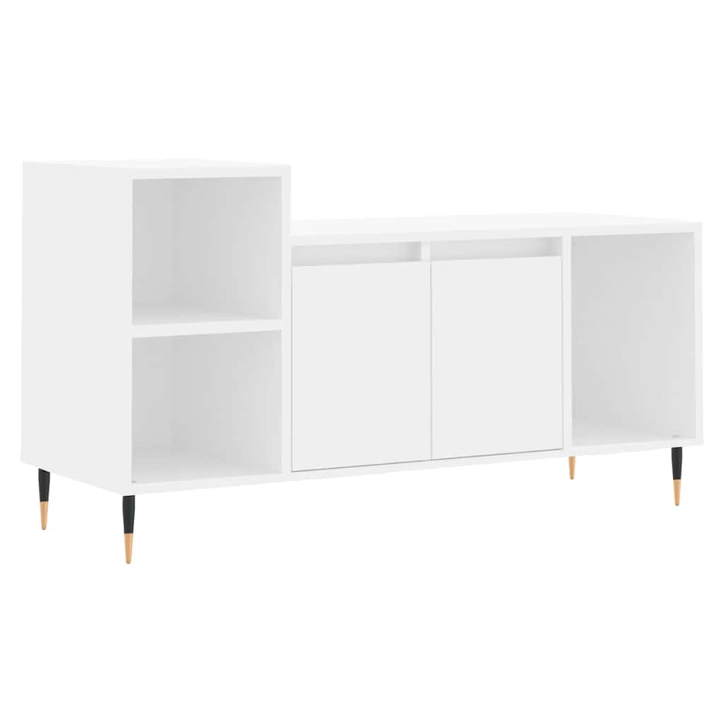 vidaXL TV Cabinet White 100x35x55 cm Engineered Wood 2