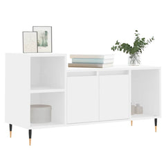 vidaXL TV Cabinet White 100x35x55 cm Engineered Wood 3