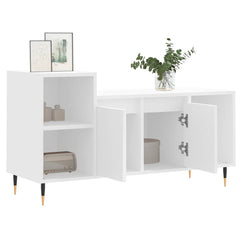 vidaXL TV Cabinet White 100x35x55 cm Engineered Wood 4