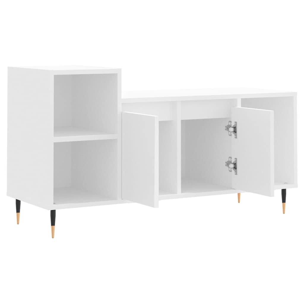vidaXL TV Cabinet White 100x35x55 cm Engineered Wood 6