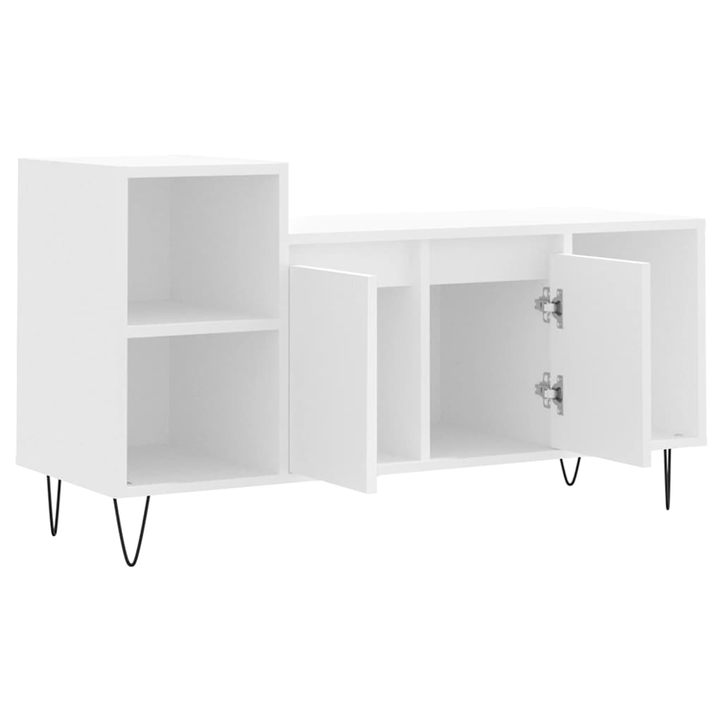vidaXL TV Cabinet White 100x35x55 cm Engineered Wood 6