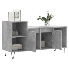 vidaXL TV Cabinet Concrete Grey 100x35x55 cm Engineered Wood 4