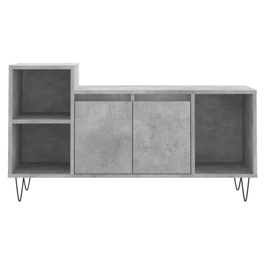 vidaXL TV Cabinet Concrete Grey 100x35x55 cm Engineered Wood 5