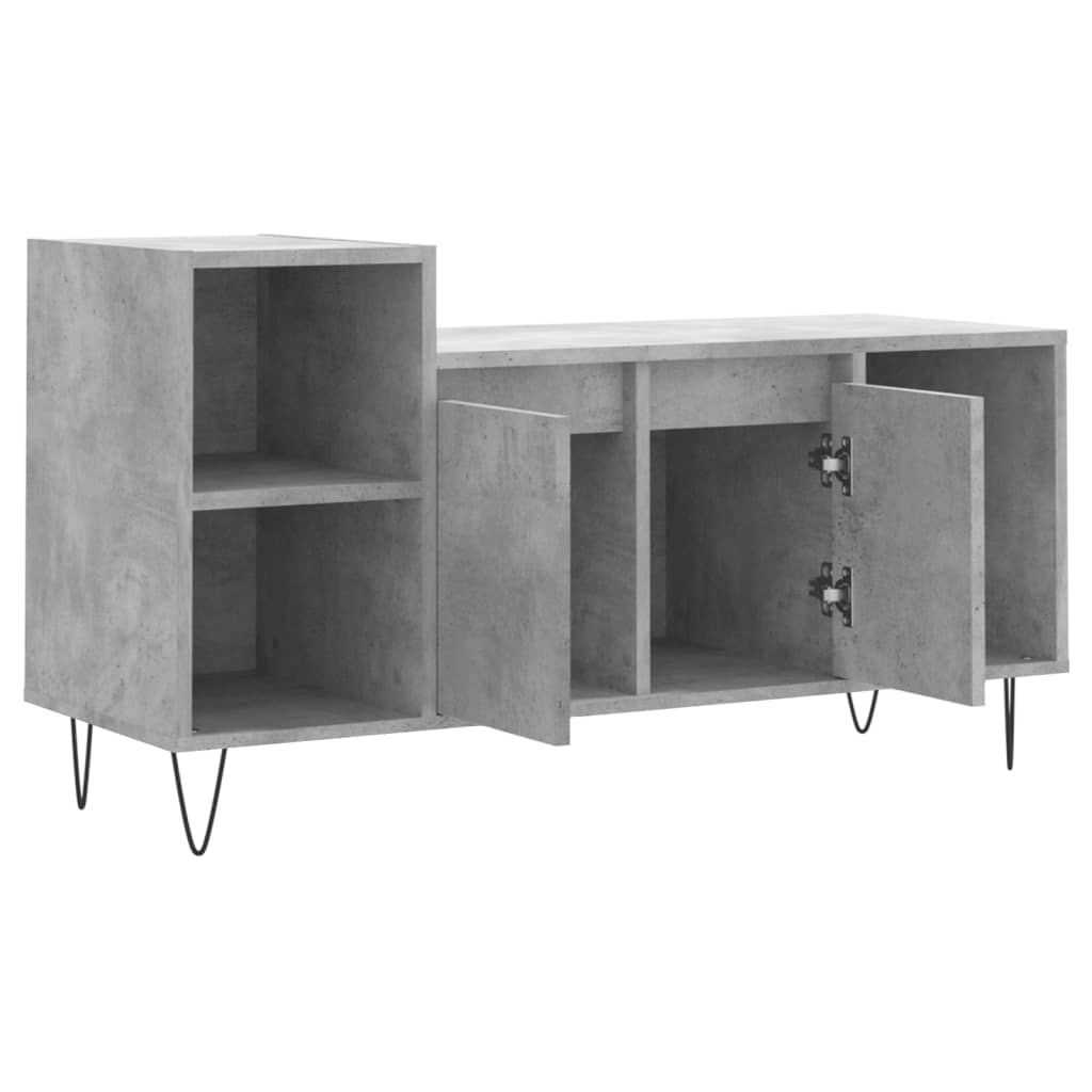 vidaXL TV Cabinet Concrete Grey 100x35x55 cm Engineered Wood 6