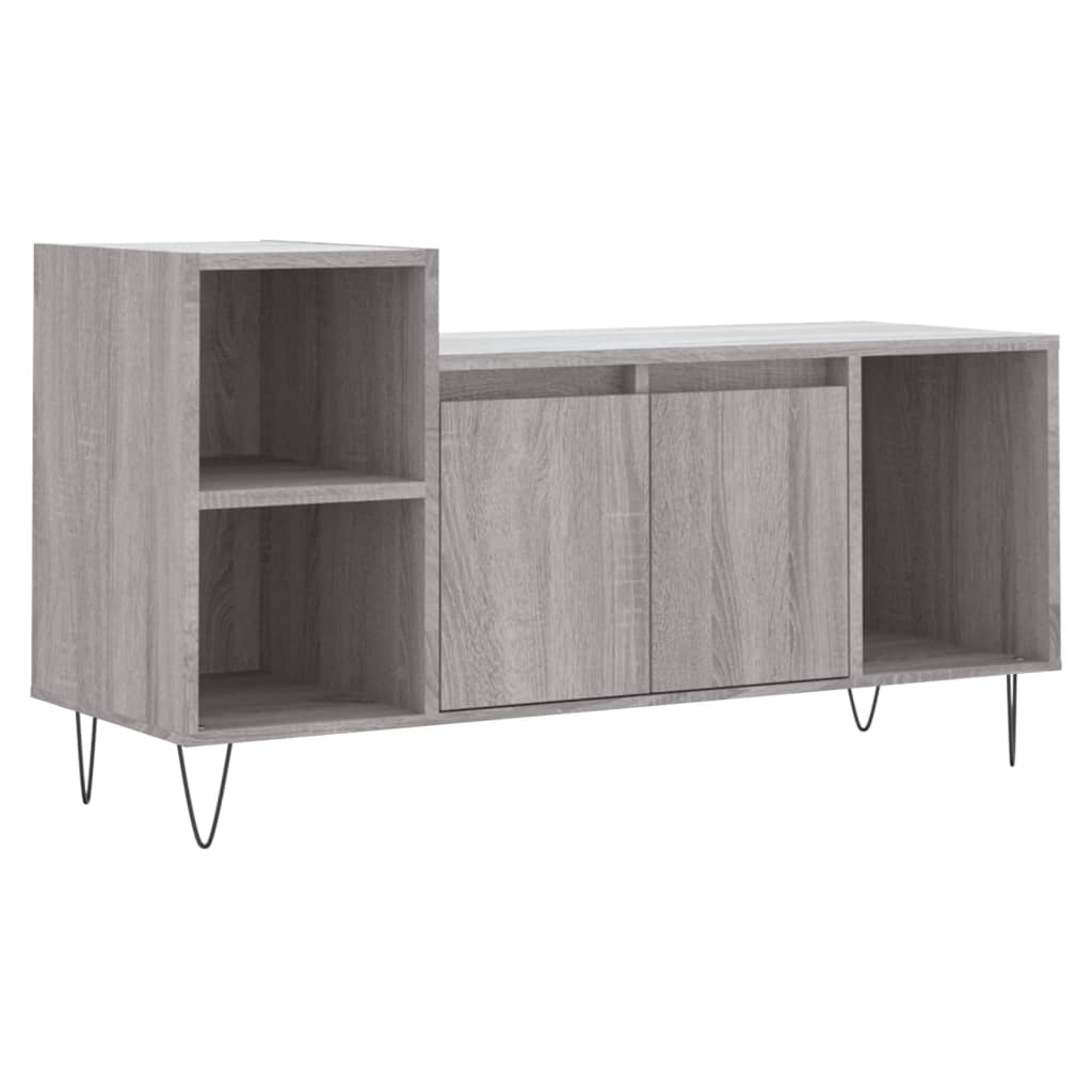 vidaXL TV Cabinet Grey Sonoma 100x35x55 cm Engineered Wood 2