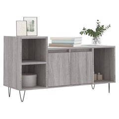 vidaXL TV Cabinet Grey Sonoma 100x35x55 cm Engineered Wood 3