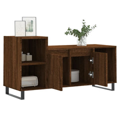 vidaXL TV Cabinet Brown Oak 100x35x55 cm Engineered Wood 4