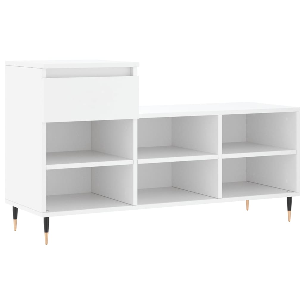 vidaXL Shoe Cabinet White 102x36x60 cm Engineered Wood 2