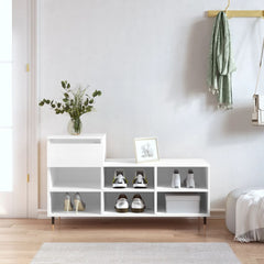 vidaXL Shoe Cabinet White 102x36x60 cm Engineered Wood 1